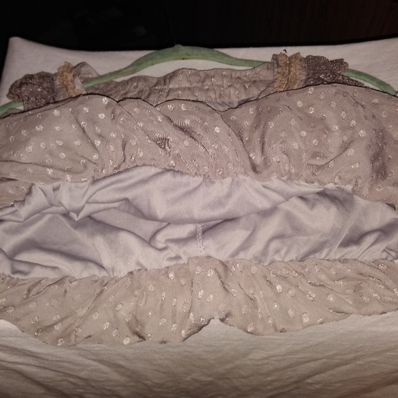 Sleeveless Gray Fancy Polkadot top sz XL - Picture 2 of 4